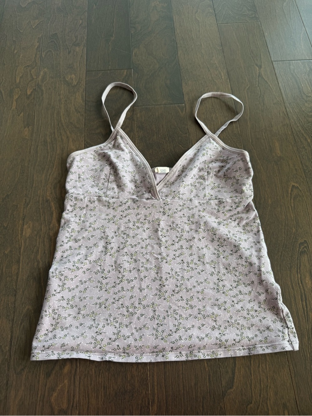 American Eagle Outfitters Lilac Floral V-Neck Cami
